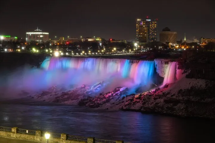 1:00 PM start, illumination and fireworks on a Niagara Falls tour from Toronto, Ontario