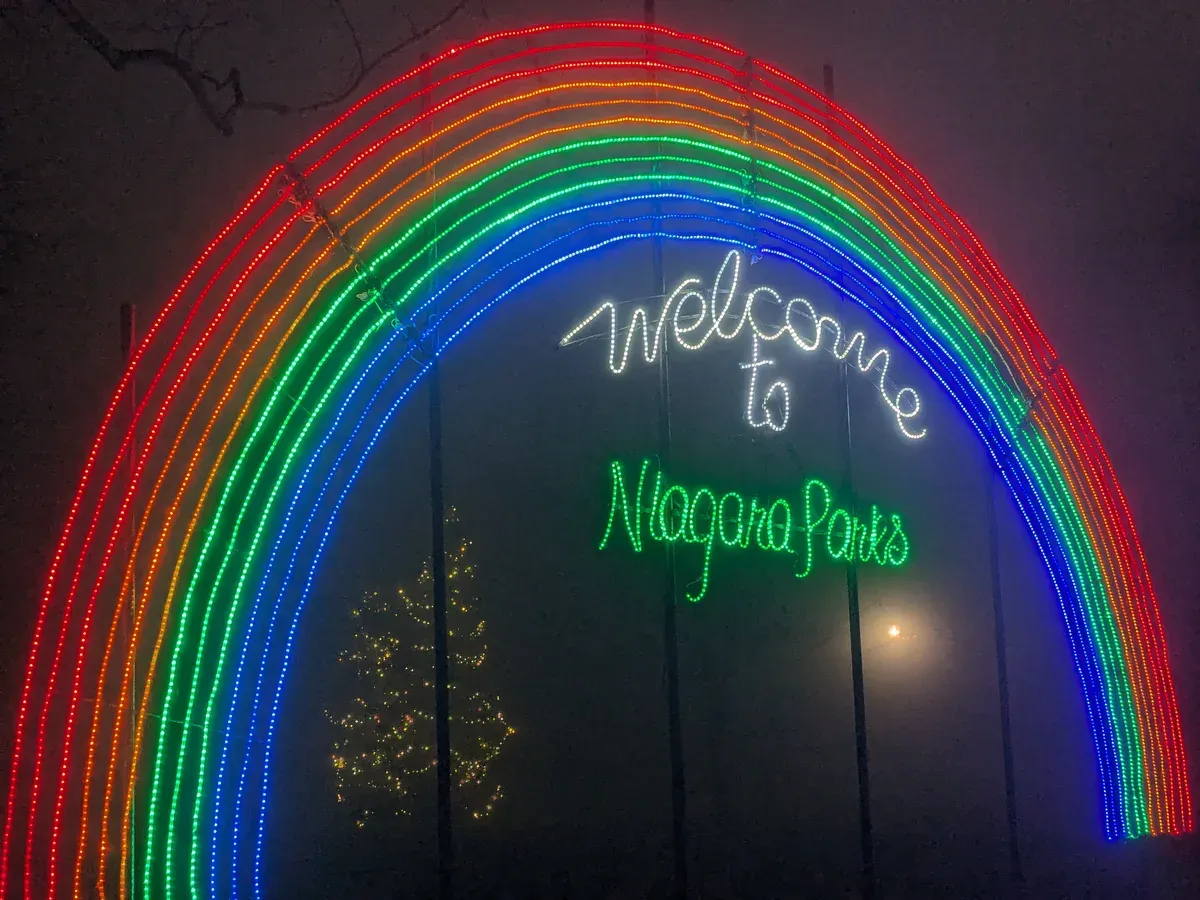 The Winter Festival of Lights in Niagara Falls on a winter Niagara Falls tour from Toronto